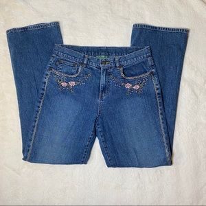 VINTAGE J. Crew Embroidered High rise jeans 30”